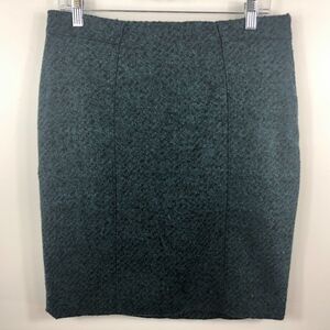 Banana Republic Luxury Italian Flannel Green Skirt